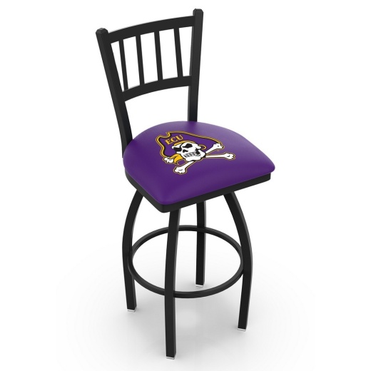 L018 Black Wrinkle East Carolina Swivel Bar Stool With Jailhouse Style Back By Holland Bar Stool Co
