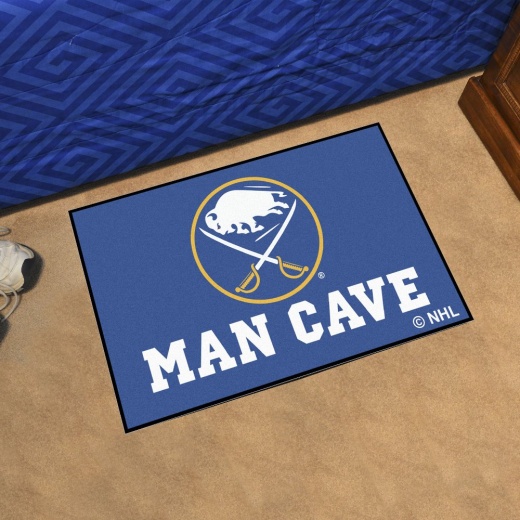 Buffalo Sabres Man Cave Starter Mat Accent Rug 19In. X 30In