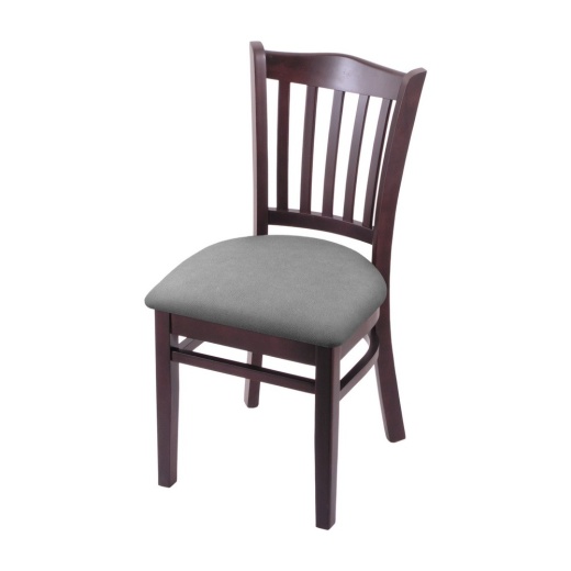 3120 18" Chair With Dark Cherry Finish And Canter Folkstone Grey Seat