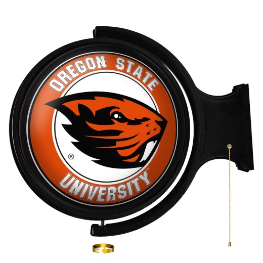 Oregon State Beavers: Original Round Rotating Lighted Wall Sign