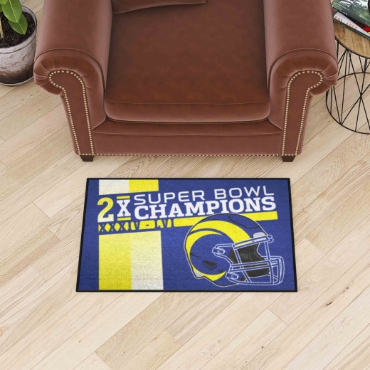 Nfl Los Angeles Rams Allstar Rug 34 In. X 42.5 In. Plush Area Rug