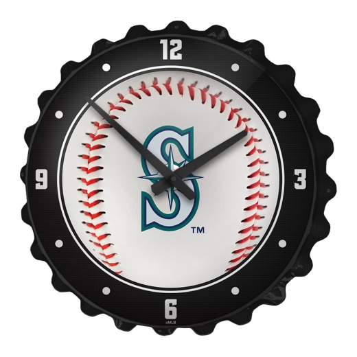 Seattle Mariners: Baseball Bottle Cap Wall Clock