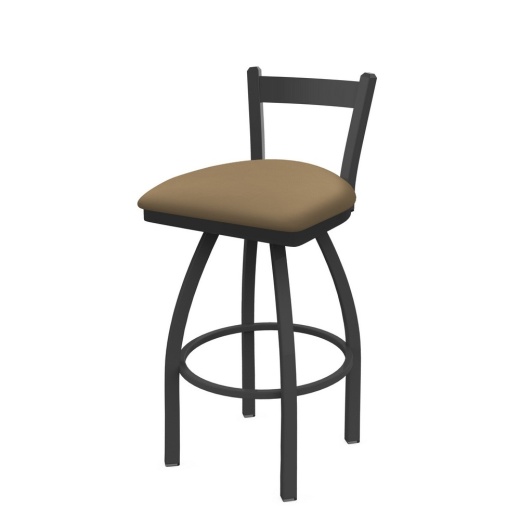 821 Catalina Low Back Swivel Stool With Pewter Finish And Canter Sand Seat