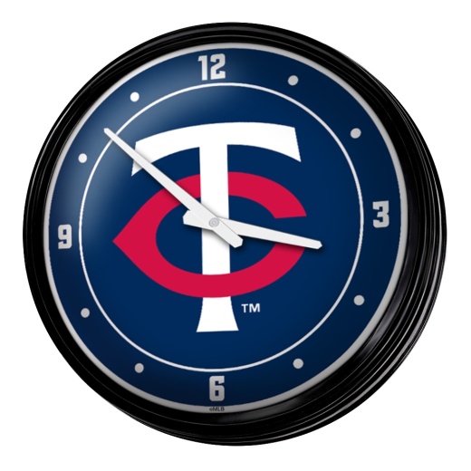 Minnesota Twins: Logo Retro Lighted Wall Clock