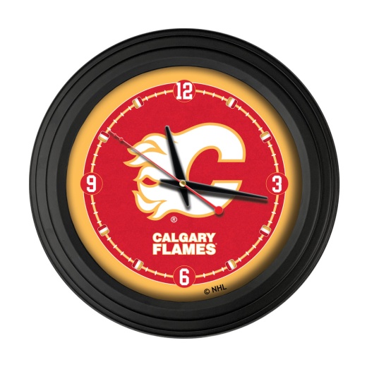 Calgary Flames 15" Traditional Wall Clock By Holland Bar Stool Co