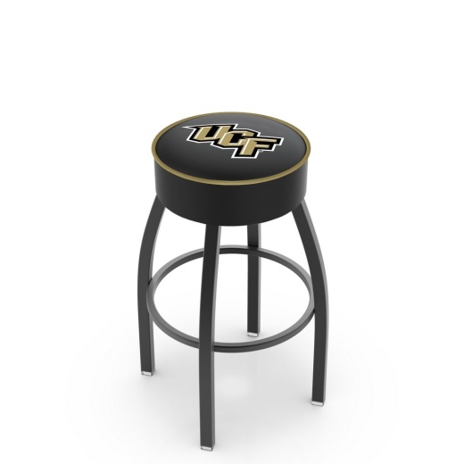 L8b1 4 Central Florida Cushion Seat With Black Wrinkle Base Swivel Bar Stool By Holland Bar Stool Company