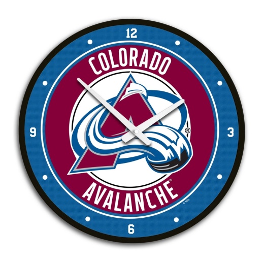 Colorado Avalanche: Modern Disc Wall Clock