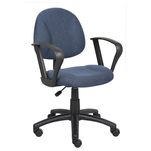 Boss Blue Deluxe Posture Chair W/ Loop Arms