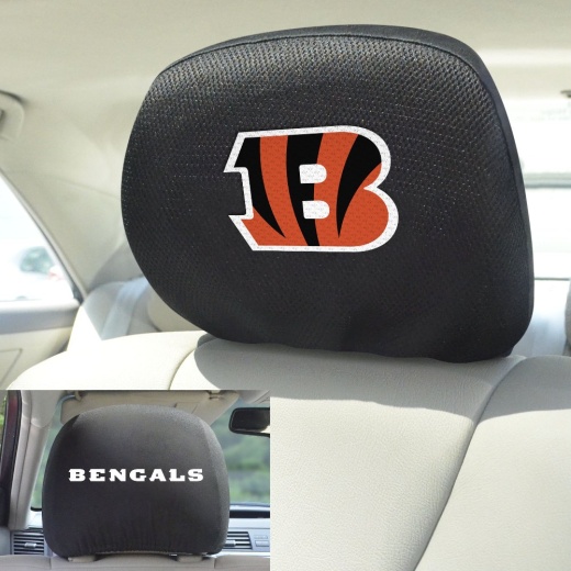 Cincinnati Bengals Embroidered Head Rest Cover Set 2 Pieces