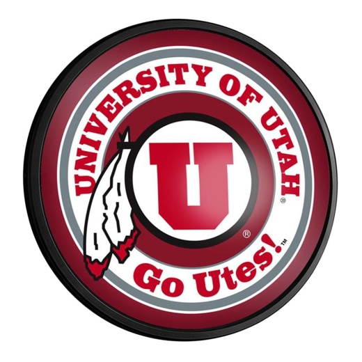 University Of Utah Utes Slimline Illuminated Team Spirit Wall Signround