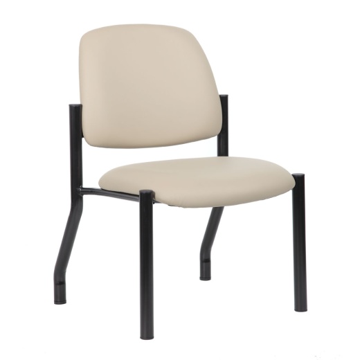 Boss Antimicrobial Armless Guest Chair, 300 Lb. Weight Capacity