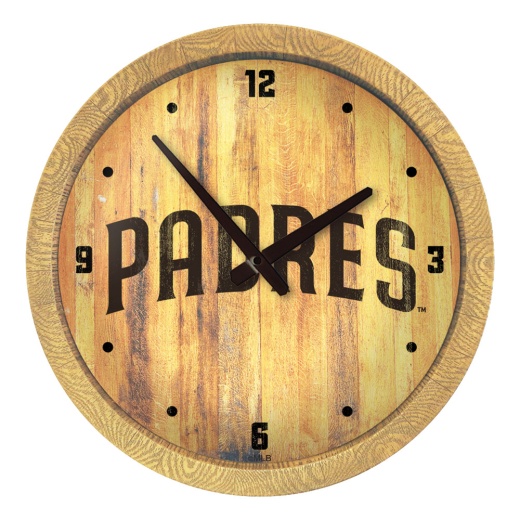 San Diego Padres: Weathered "Faux" Barrel Top Clock