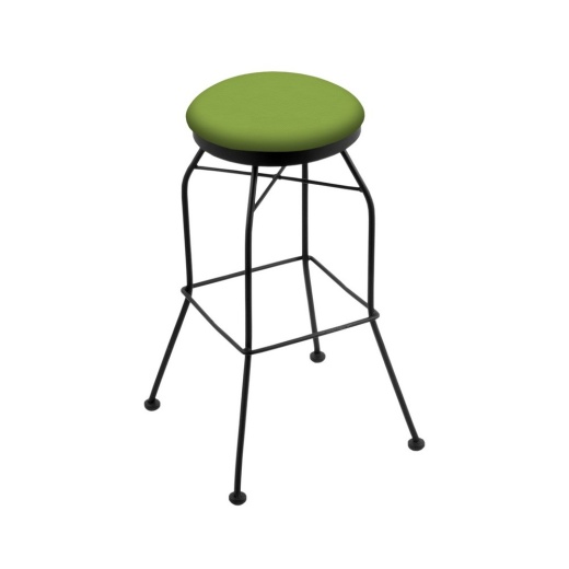 3020 Swivel Stool With Black Wrinkle Finish And Canter Kiwi Green Seat 30 Inch - Extra Tall Bar Stool