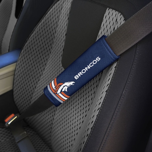 Denver Broncos Team Color Rally Seatbelt Pad 2 Pieces