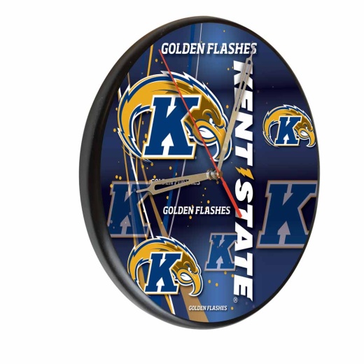 Kent State Digitally Printed Wood Clock By The Holland Bar Stool Co
