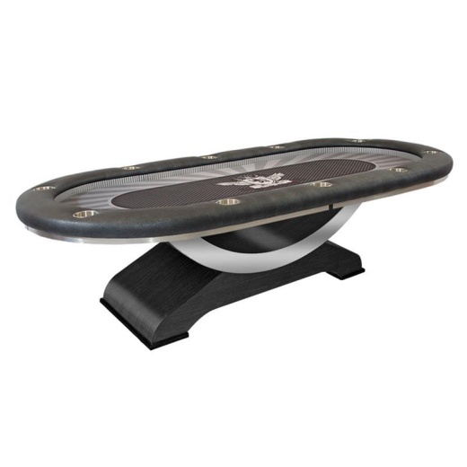 The Elite Texas Hold'em Table With Modern Bowed Legs And Removable Armrest