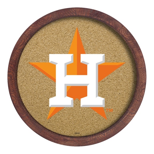 Houston Astros: Logo "Faux" Barrel Framed Cork Board