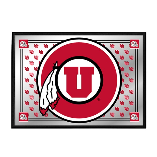 Utah Utes: Framed Mirrored Wall Sign