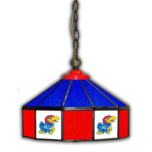 University Of Kansas 14" Glass Pub Lamp