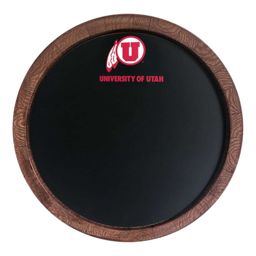 Utah Utes: Chalkboard "Faux" Barrel Top Sign