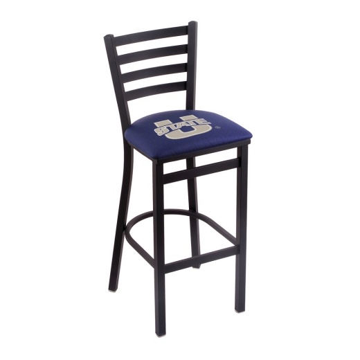 L004 Utah State 25" Stationary Counter Stool With Black Wrinkle Finish