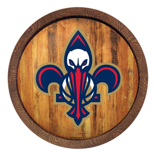 Orleans Pelicans: Logo "Faux" Barrel Top Sign