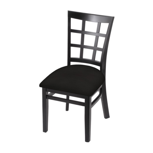 3130 18" Chair With Black Finish And Canter Espresso Seat