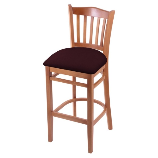 3120 30" Bar Stool With Medium Finish And Canter Bordeaux Seat