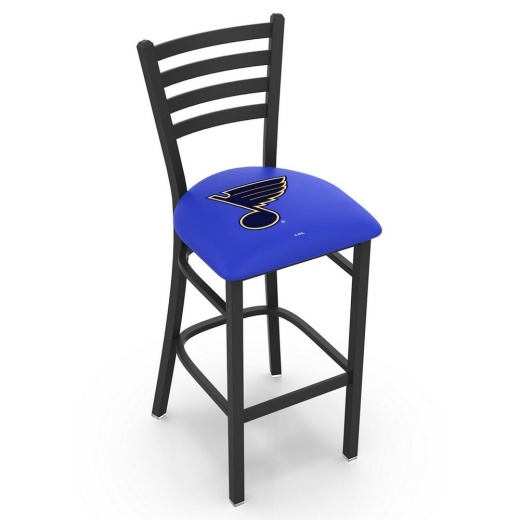 L004 St Louis Blues 30" Stationary Bar Stool With Black Wrinkle Finish