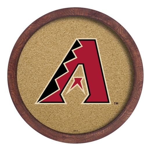 Arizona Diamondbacks: "Faux" Barrel Framed Cork Board