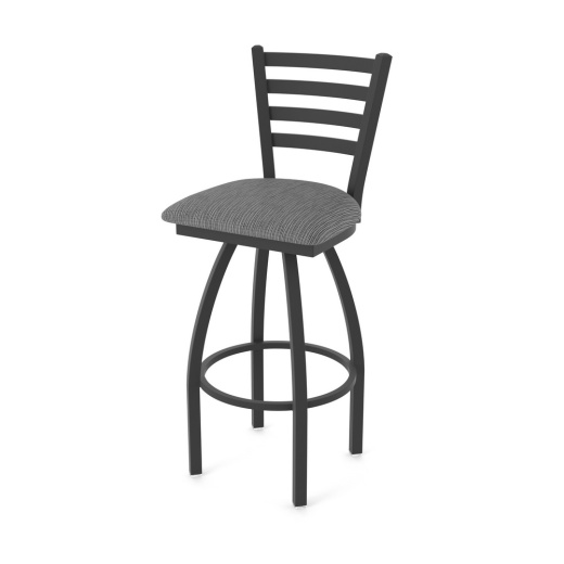 410 Jackie Swivel Stool With Black Wrinkle Finish And Graph Coal Seat