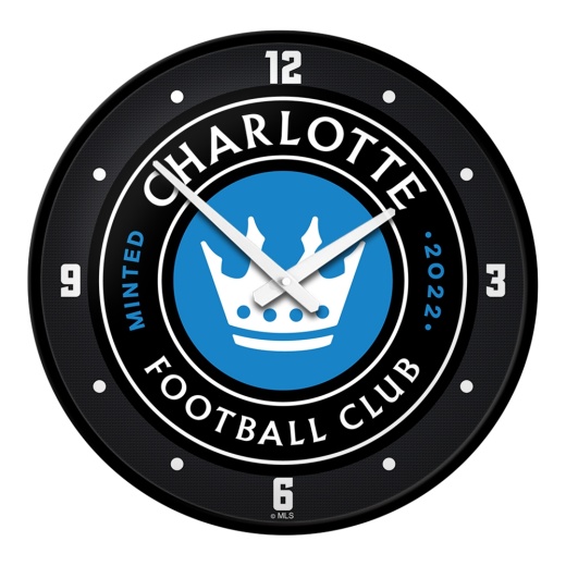 Charlotte Fc: Modern Disc Wall Clock