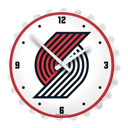 Portland Trail Blazers: Bottle Cap Lighted Wall Clock