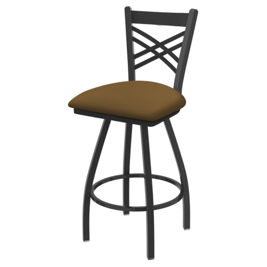 Xl 820 Catalina Swivel Stool With Pewter Finish And Canter Saddle Seat