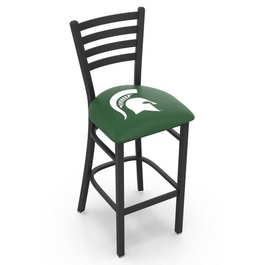 L004 Michigan State 30" Stationary Bar Stool With Black Wrinkle Finish