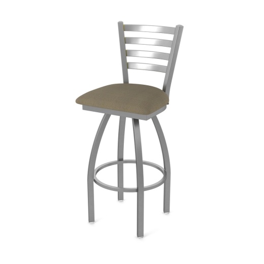 410 Jackie Swivel Stool With Stainless Finish And Graph Cork Seat