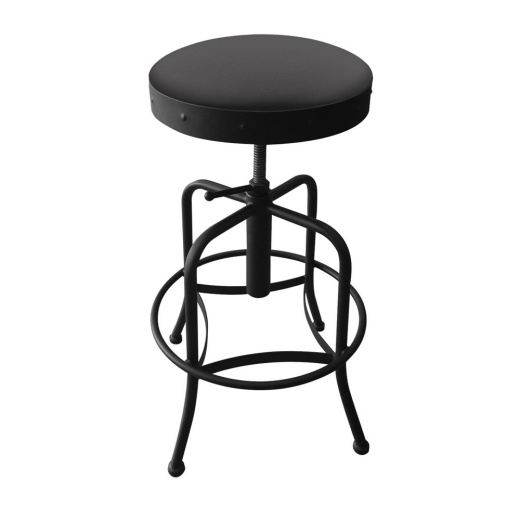 910 Industrialadjustable Stool With Black Wrinkle Finish And Canter Storm Seat