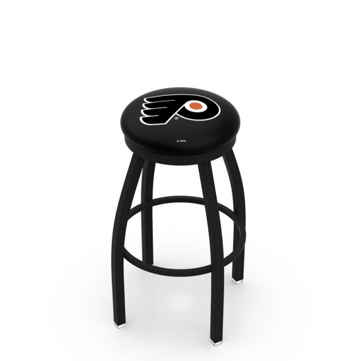 L8b2b Black Wrinkle Philadelphia Flyers Swivel Bar Stool With Accent Ring By Holland Bar Stool Company Black