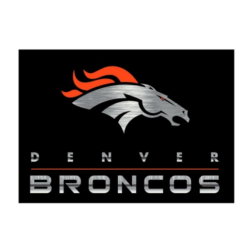 Denver Broncos 6'X8' Chrome Rug