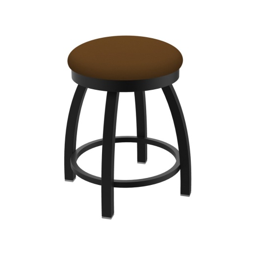 802 Misha 18" Swivel Vanity Stool With Black Wrinkle Finish And Canter Thatch Seat