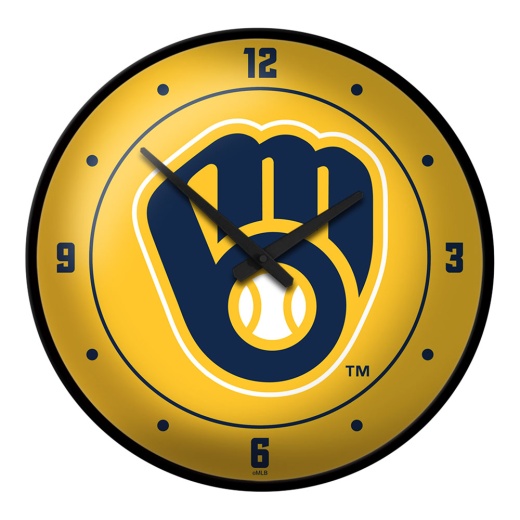 Milwaukee Brewers: Logo Modern Disc Wall Clock