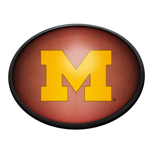Michigan Wolverines: Pigskin Oval Slimline Lighted Wall Sign