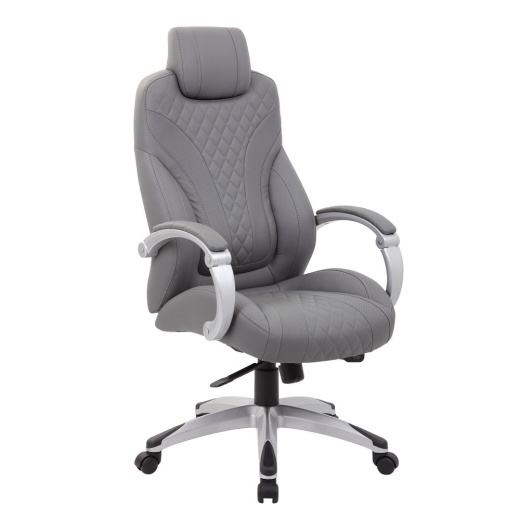 Boss Hinged Arm Executive Chair With Synchrotilt In Grey