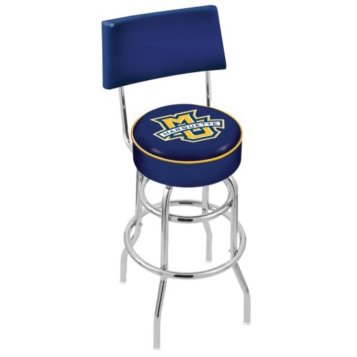 L7c4 Chrome Double Ring Marquette Swivel Bar Stool With A Back By Holland Bar Stool Company