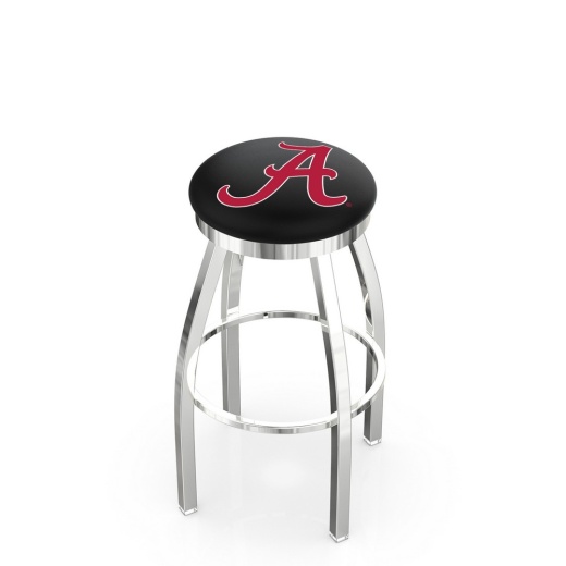 L8c2c Chrome Alabama Swivel Bar Stool With Accent Ring By Holland Bar Stool Company ("A"logo)