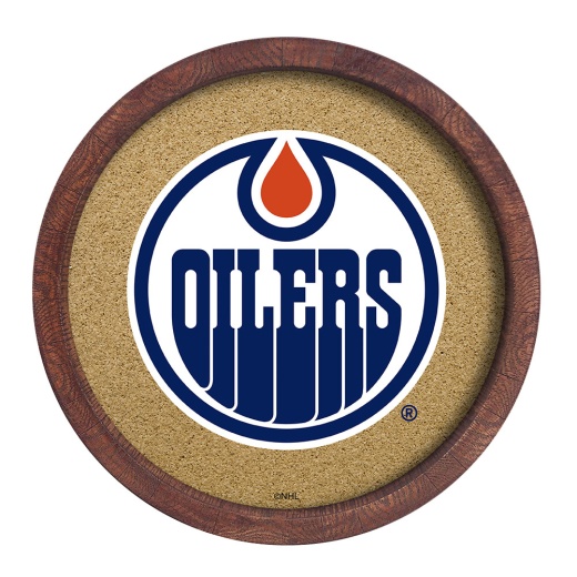 Edmonton Oilers: Barrel Top Cork Note Board