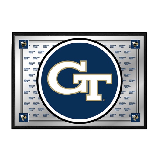 Georgia Tech Yellow Jackets: Team Spirit Framed Mirrored Wall Sign