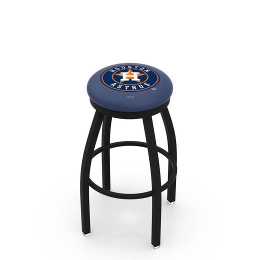 L8b2b Houston Astros Swivel Stool With Black Wrinkle Finish By Hbs