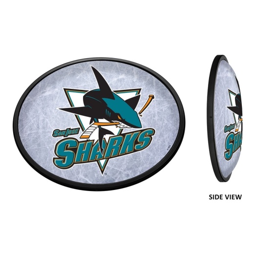 San Jose Sharks: Ice Rink Oval Slimline Illuminated Wall Sign