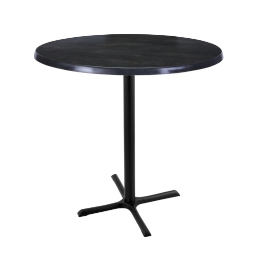 Indoor/Outdoor 42" Tall Od211 Black Table Base With 30" X 30" Foot And 36" Diameter Indoor/Outdoor Top By The Holland Bar Stool Co